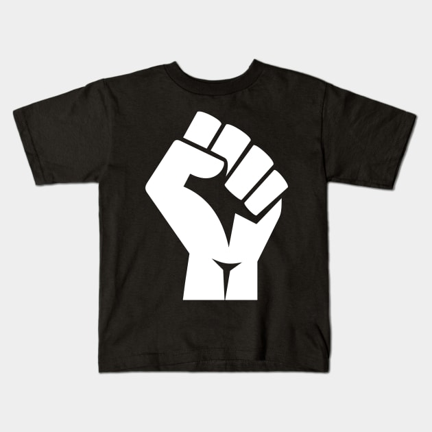 Black Power Fist, black lives matter, civil rights Kids T-Shirt by UrbanLifeApparel